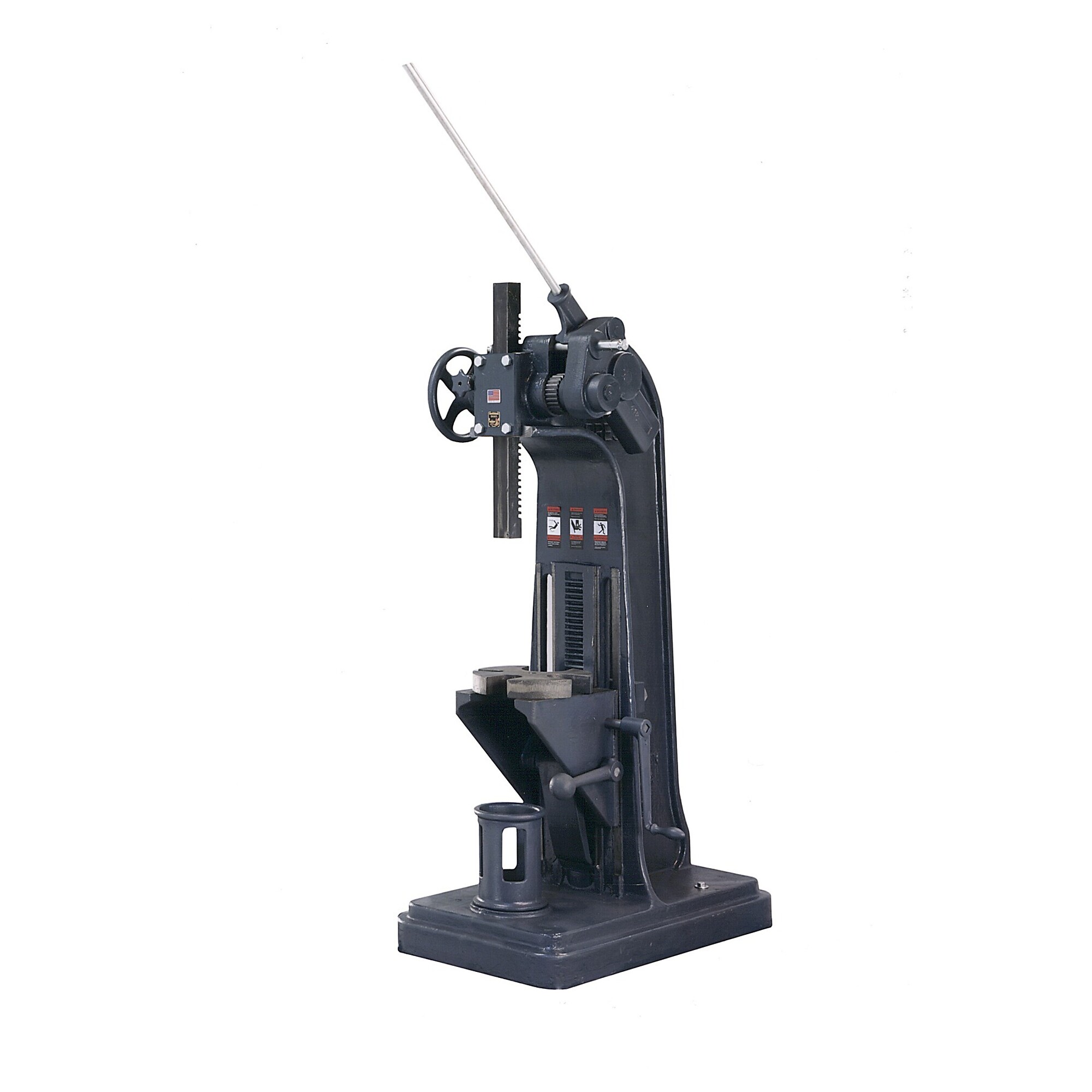 Dake, 5-ton Ratchet Leverage Press (Floor Type), Continuous Force 5 Tons, Anvil Diameter 2 in, Arbor Press Height 58 in, Model# D-902006